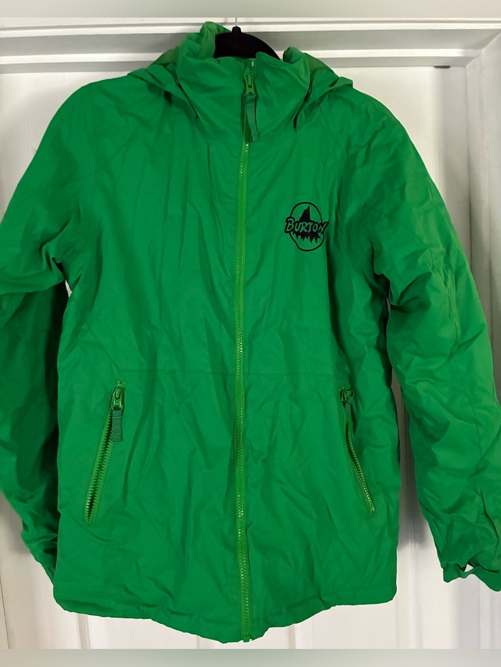 Burton DRYRIDE Youth L Hooded Insulated Ski Snowboard Waterproof Jacket Green
